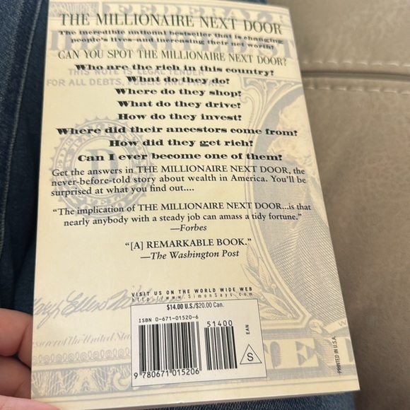 The Millionaire Next Door - Wealthy American’s Secrets-Book EUC Thomas Stanley - Picture 3 of 3